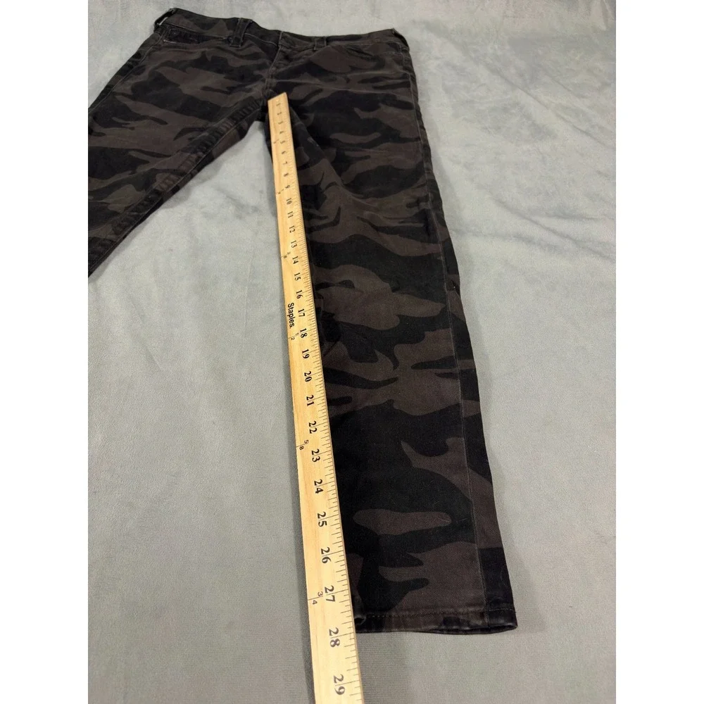 True Religion Mens Jeans Super Skinny Brown Camo Back Flaps 32x28 - Picture 7 of 9